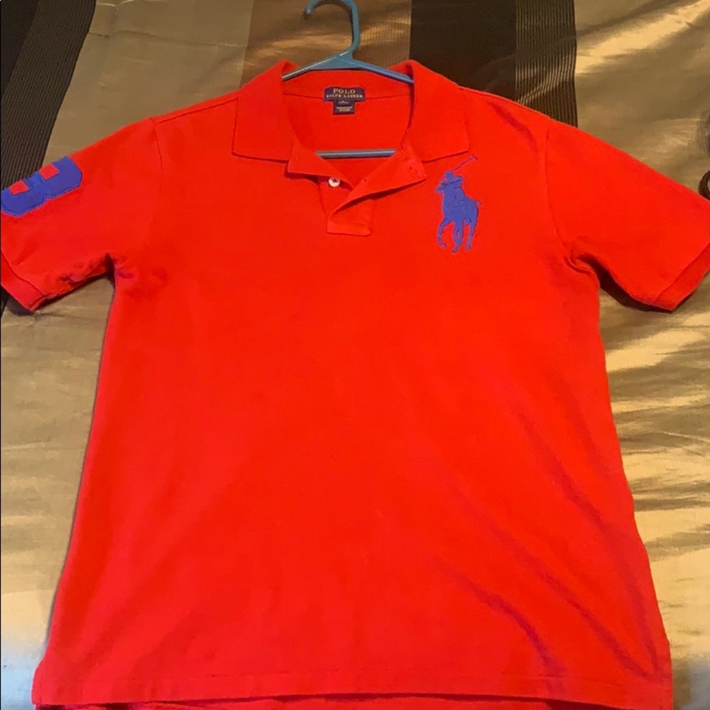 Kids Large horse polo collar shirt